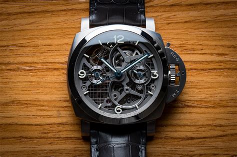 The Panerai Lo Scienziato Luminor 1950 Tourbillon GMT Titanio